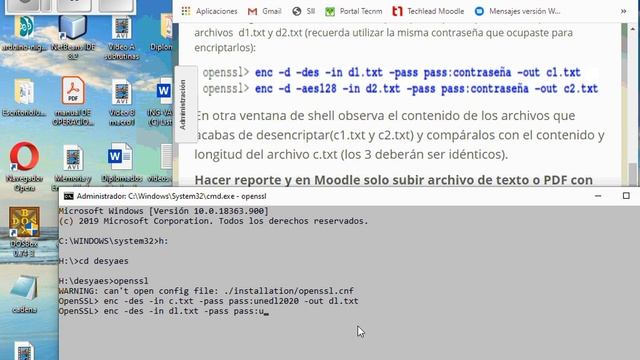 Algoritmos DES y AES con OPENSSL. смотреть онлайн