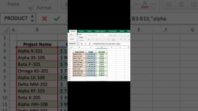 How can we find average budget of our Alpha project in Excel смотреть онлайн