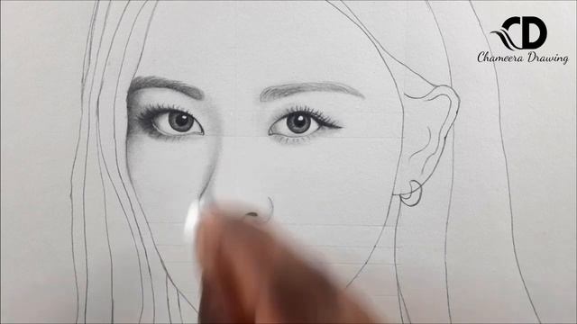 How to draw beautiful girl with ''Rose"Blackpink singer//step by step pencil drawing Tutorial// смотреть онлайн