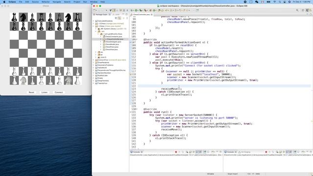 Java Chess 028: Chess playable over Java socket смотреть онлайн