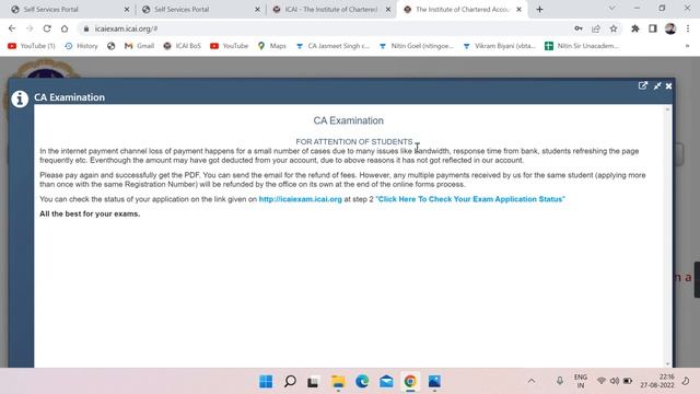 Exam Form Payment Failed but money deducted. What to do? CA Inter exam form payment error |#examfor смотреть онлайн