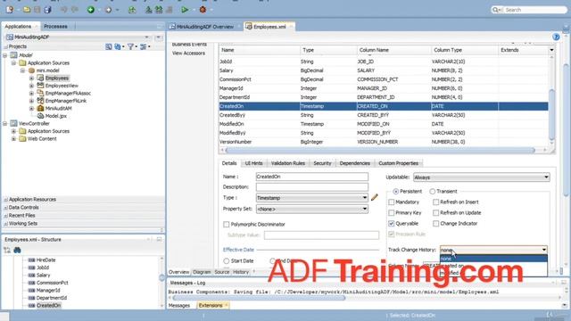 Turn on Mini Auditing with History Columns Oracle ADF 12C for Beginners смотреть онлайн