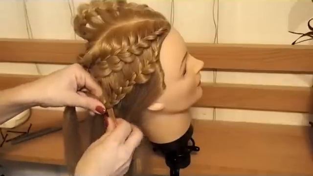 Как заплести красивую косу. Прическа из кос Braid hairstile Kapralova Olga Капралова Ольга смотреть онлайн