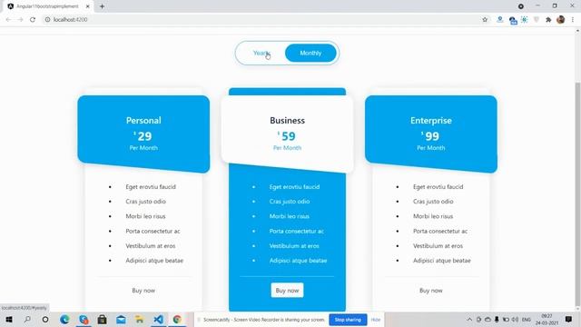 Angular 11 Bootstrap 4 Pricing Page смотреть онлайн
