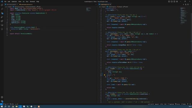 PHÂN QUYỀN | TẠO CLASS RESPONSE API, THÊM SELECT TRONG CLASS MODEL (Nodejs + Typescript + mysql2) смотреть онлайн