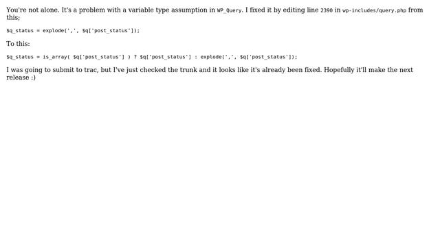 Errors in Add Image Popup, Media Library Tab: "in_array() expects parameter 2 to be array, null... смотреть онлайн