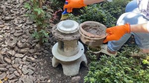 Как посадить мох на японский фонарь(Украина)