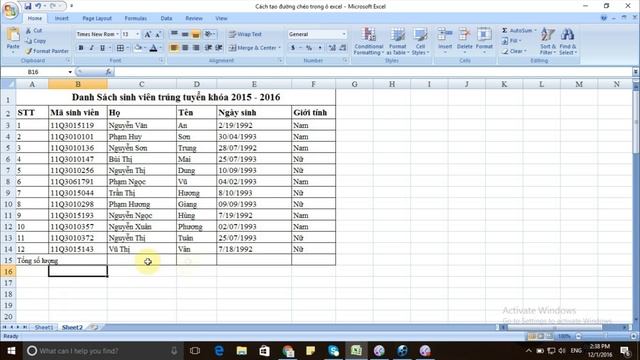 Hướng dẫn kẻ bảng trong excel 2003,2007,2010 смотреть онлайн