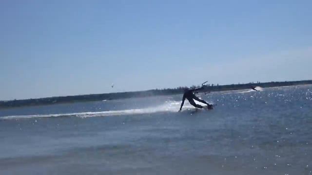 Кайтсерфинг Коблево Тилигульский лиман вторая коса. Kite jump with my daughter. смотреть онлайн