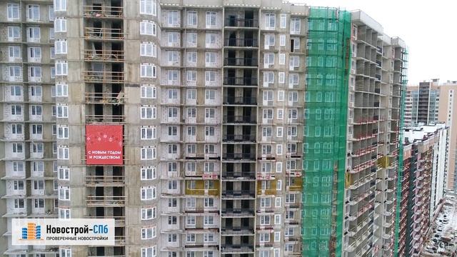 ЖК «Полюстрово Парк» от девелопера Setl City (аэросъемка: январь 2018 г.) смотреть онлайн