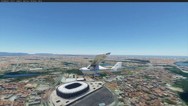Microsoft Flight Simulator - Google Maps 3D Stadium Injected - Arena Castelao.