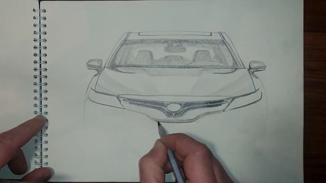 How to draw a car Toyota Camry // How to draw Toyota Camry step-by-step / Easy car drawing Toyota смотреть онлайн