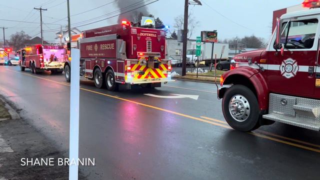 • North Brunswick NJ | Multi Alarm Warehouse Fire | Route 620 | 1/24/24 • смотреть онлайн