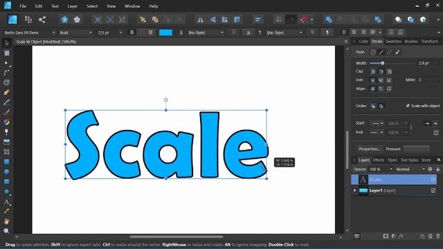 Quick Tips | Affinity Designer | Tutorial | Scale with Object смотреть онлайн