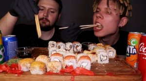 МУКБАНГ РОЛЛЫ ? | 100 Суш АСМР #мукбанг #роллы #суши #асмр