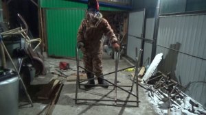 Металлические козлы для распила дров своими руками.