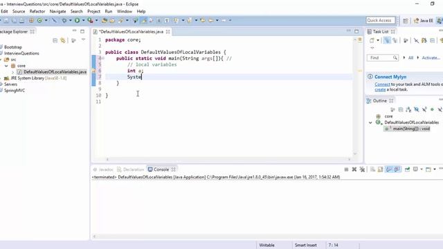 What is the default value of local variable in Java? - Java interview questions and answers смотреть онлайн