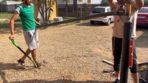 Закручивание свай через редуктор