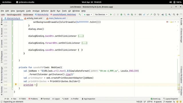 24.Save Website (WebPage) As Pdf | WebView Android Studio Kotlin смотреть онлайн