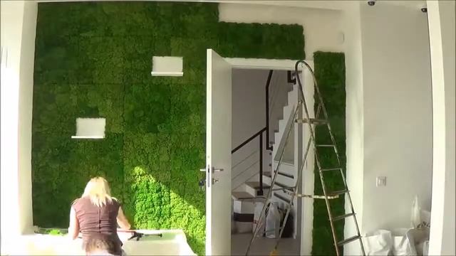 Декор гостинной Стабилизированным мхом смотреть онлайн