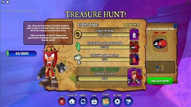 ? КАК БЫСТРО ПОЛУЧИТЬ TREASURE KNUCKLES| ГДЕ НАЙТИ EGGMAN KEYS? Sonic Speed Simulator! Роблокс +КОД смотреть онлайн
