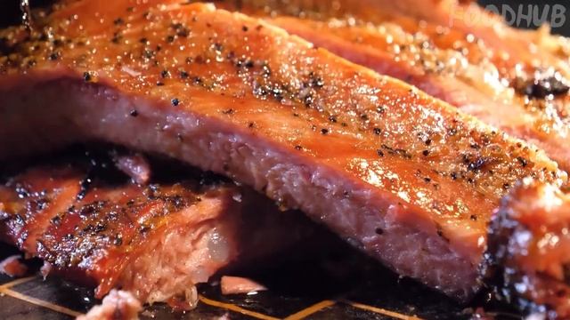 Best Texas BBQ Spare Ribs, - Korean Street Food.