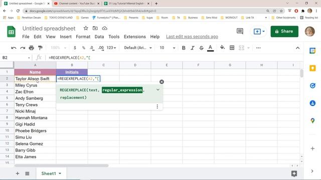 How To Easily Get Initials From Names In Google Sheets смотреть онлайн