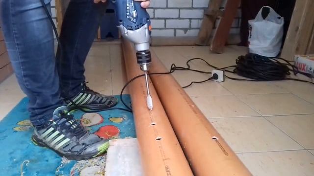 Баня делаем слив в дренажную яму часть 1 смотреть онлайн