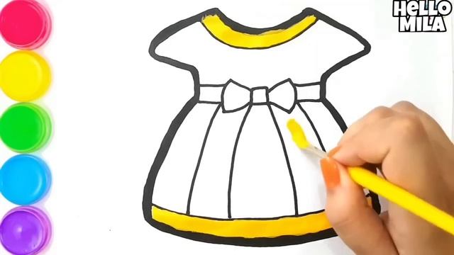 How to Draw a Dress, Shoes, Bag and Makeup Set | Drawing Tutorial Art смотреть онлайн