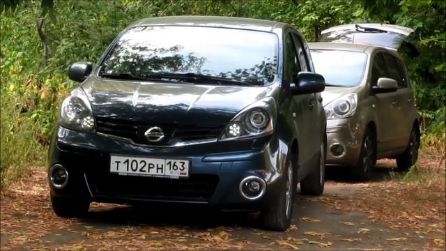 Ксеноновая оптика с ДХО на Nissan Note смотреть онлайн