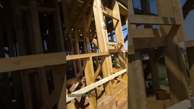 Строительство каркасного дома. Перекрестное утепление, плиты белтермо. #Remontstroy35 #белтермо #до