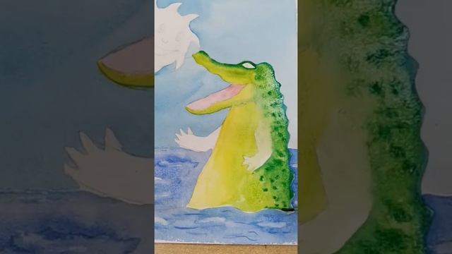 Рисуем героев сказок Чуковского #акварель #акварельныйрисунок #краденоесолнце смотреть онлайн