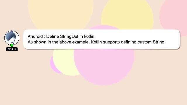 Android : Define StringDef in kotlin смотреть онлайн