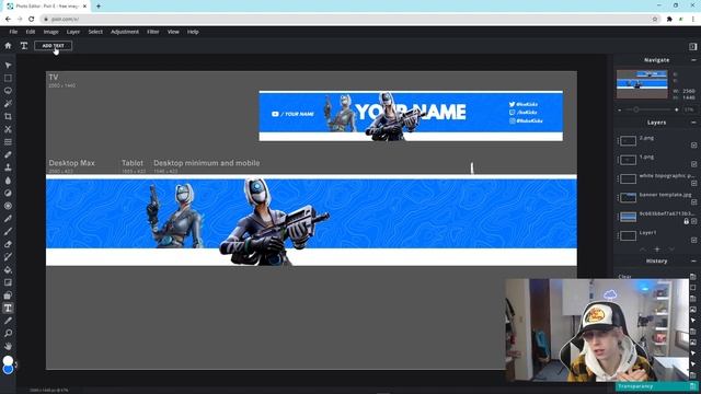 How To Make A FREE Fortnite Youtube Banner Without Photoshop! (Pixlr Tutorial) смотреть онлайн