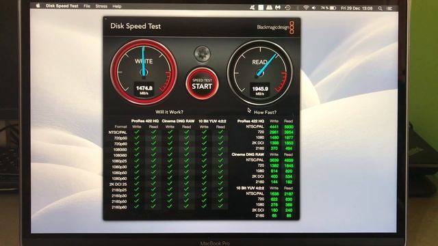 MacBook Pro 2017 Disk Speed Test смотреть онлайн