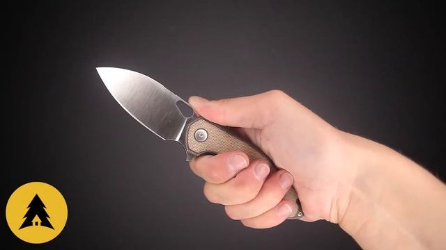 Складной нож GiantMouse ACE Biblio сталь M390, рукоять Bronze, Natural Canvas Micarta Insert смотреть онлайн