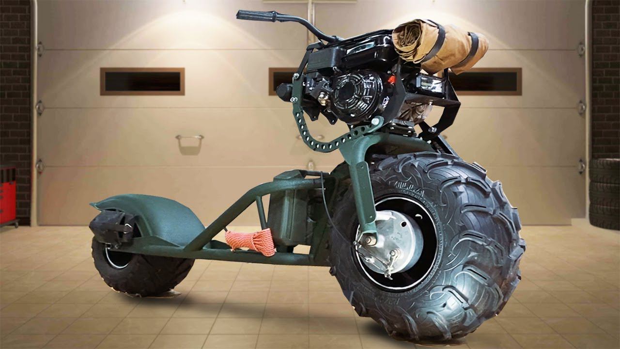 Мотовездеход самокат Ёж и другая невероятная мото техника с шоу Поехали! смотреть онлайн