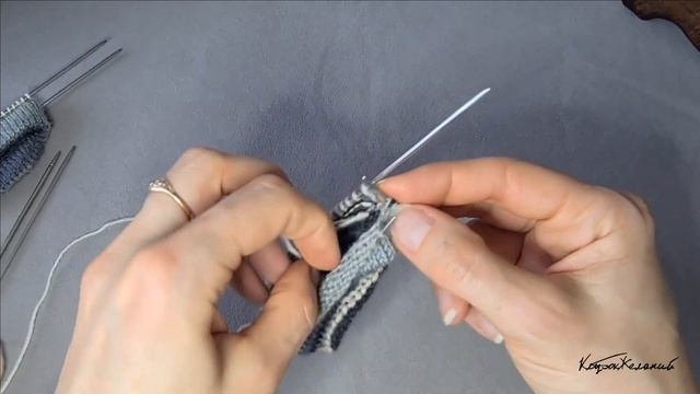 УЧИМСЯ ВЯЗАТЬ СПОРТИВНЫЕ НОСКИ с запятником. Подробный МК смотреть онлайн