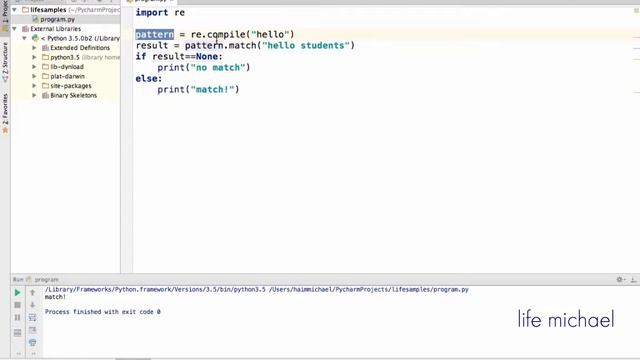 Checking Simple Regular Expression for a Match in Python смотреть онлайн