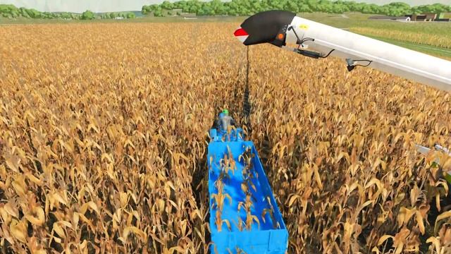 TRANSPORTING CORN WITH PORSCHE DIESEL COLORED TRACTORS!-Farming Simulator 22 смотреть онлайн