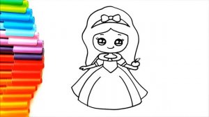 Рисование Белоснежки - Простые рисунки - Как нарисовать Белоснежку
