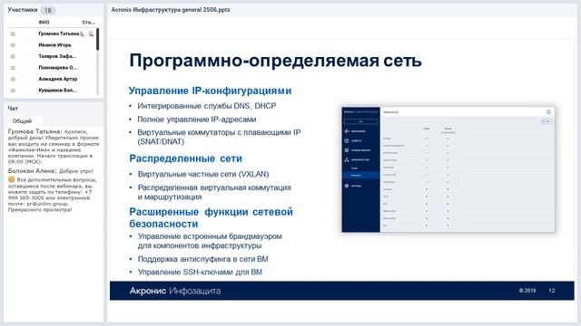 Вебинар «Acronis Инфраструктура – универсальное программно-определяемое решение» смотреть онлайн