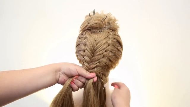 Свадебная прическа на длинные волосы.Греческая коса.Рыбий хвост.Прически пошагово.Обучающий урок № смотреть онлайн