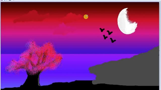 nature scenery painting,scenery drawing, ms paint scenery смотреть онлайн