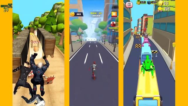 Subway hero spider : endless Dash Runner VS Super Endless Hero Run VS Super Heroes Spider Runner смотреть онлайн