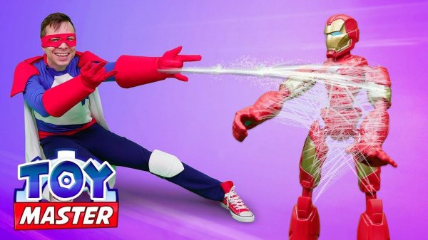 Игры битвы - Железный Человек и Той Мастер спасают Спайдермена! - Супергерои в видео шоу онлайн