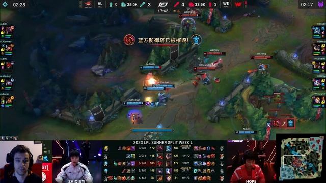 WE vs AL Highlights Game 2 LPL Summer Season 2023 W1D5 Team WE vs Anyone's Legend by Onivia смотреть онлайн