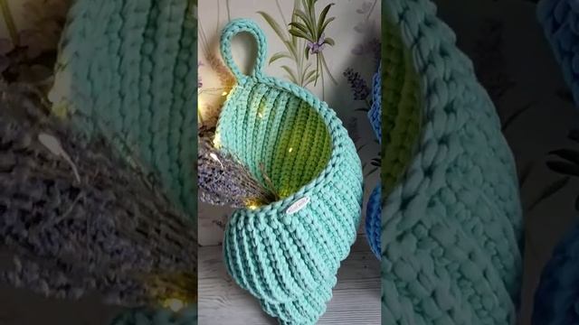Стильные вязаные подвесные корзины ракушки смотреть онлайн