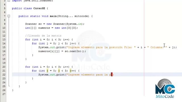 Tutorial Java SE - 18 Matrices смотреть онлайн