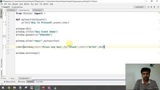 Key Event Handling in Python GUI tkinter смотреть онлайн